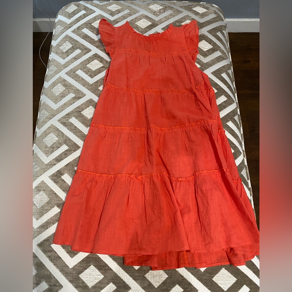RUFFLE TRIM BABYDOLL DRESS